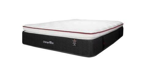 The Arctic Fox mattress — Chiropractic Elite pillow top, angled view